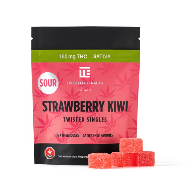 TwistedSingles StrawberryKiwi Gummies