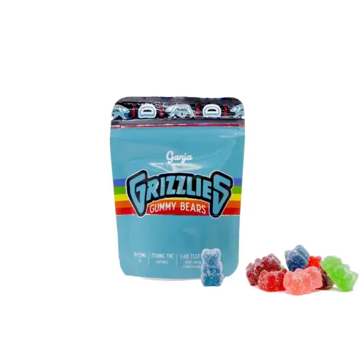Grizzlies Gummies (350mg THC) - Sour Green Apple - Image 2