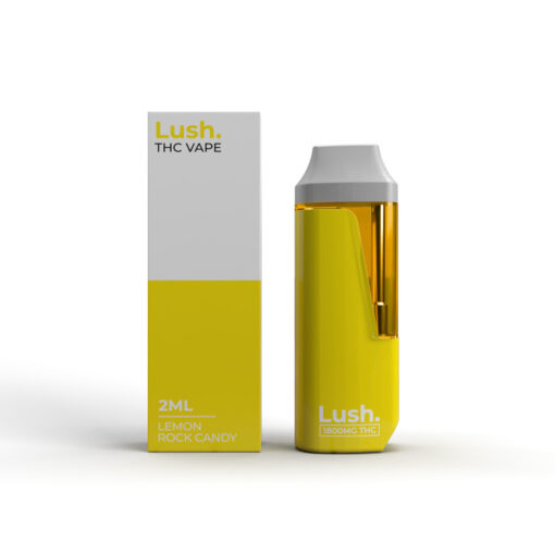 Lush - Discreet THC Disposable Vape (2 Grams) - Lemon Rock Candy (Hybrid)