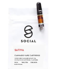 Social - Honey Oil Cartridge (0.5ML) - Sativa