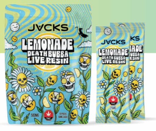 JACKS THC Powder Drink Mix - Lemonade Death Bubba LR 250mg
