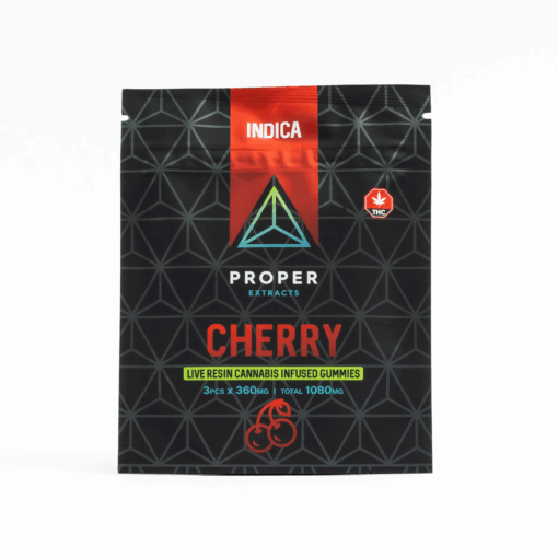 Proper Extracts - 1080mg THC Gummies - Cherry (Indica) - Image 3