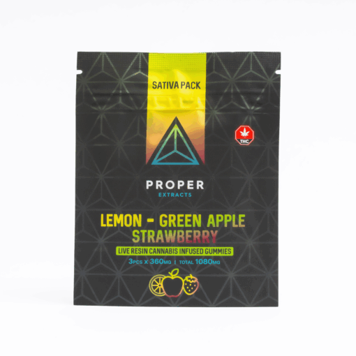 Proper Extracts - 1080mg THC Gummies - Sativa Pack - Image 3