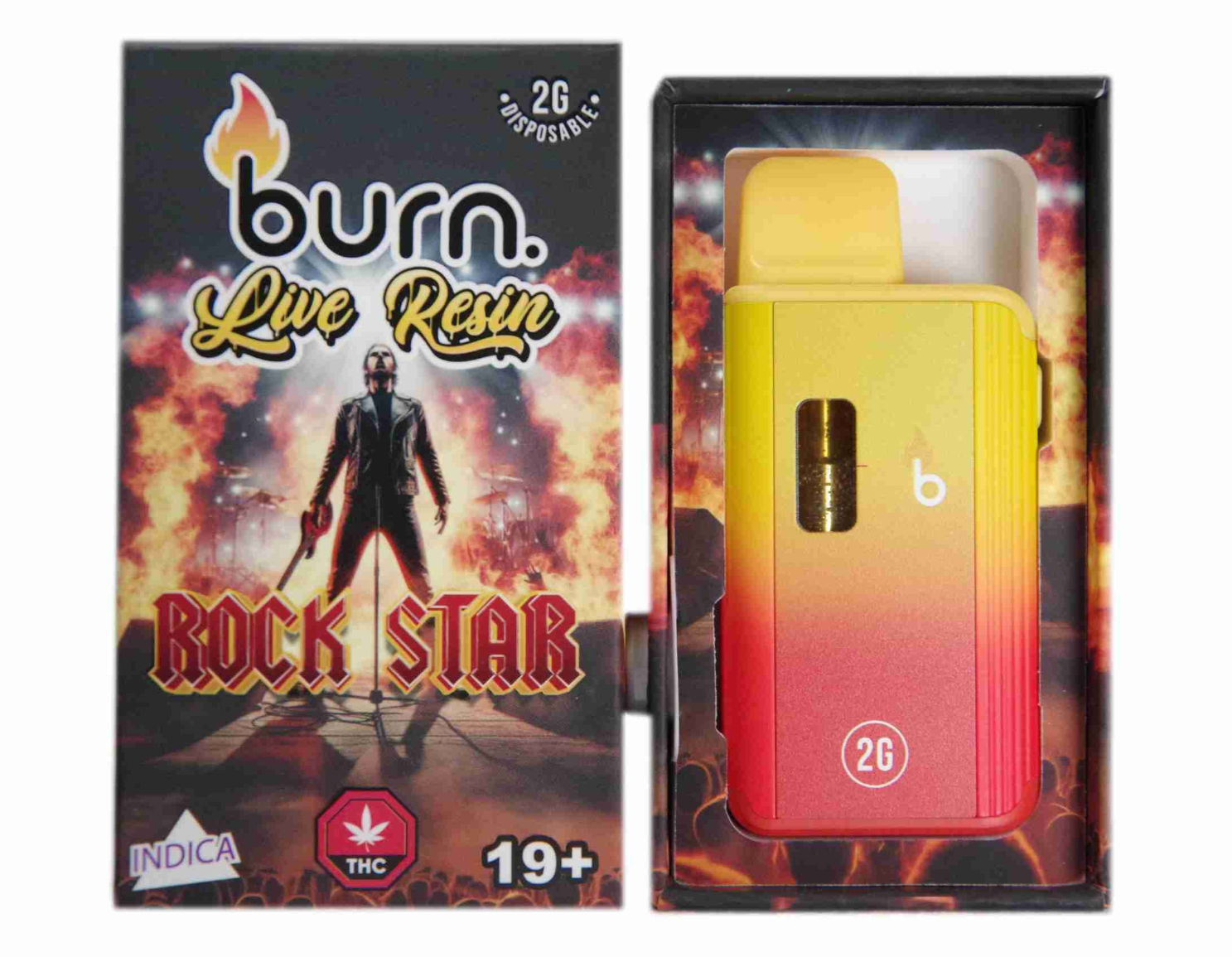 Burn Live Resin Vape (2g) - Rockstar (Indica)