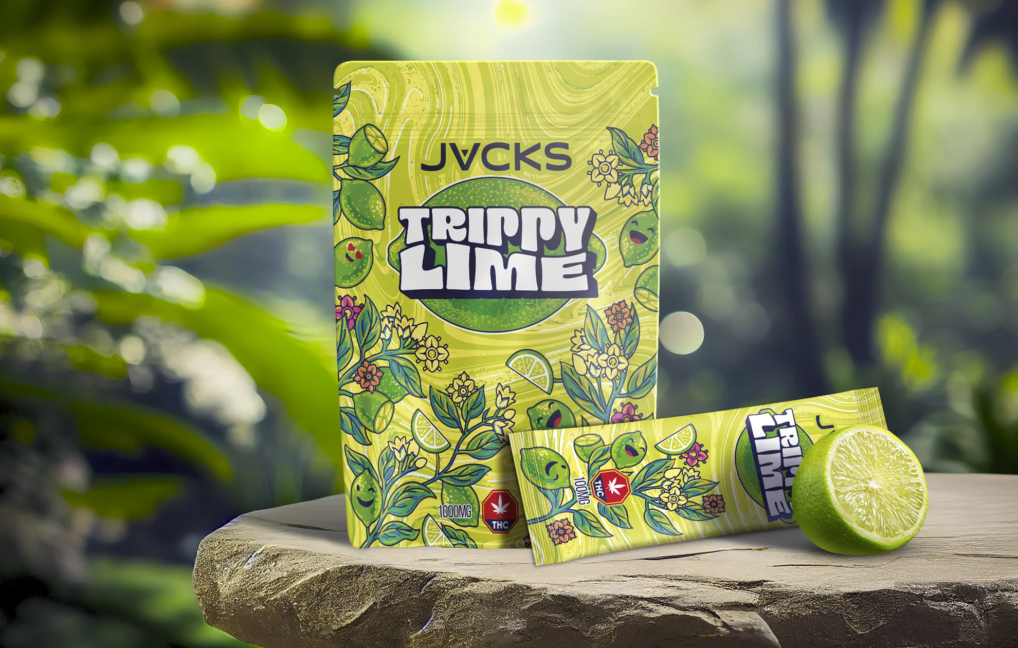 JACKS THC Powder Drink Mix - Trippy Lime 500mg