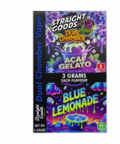 Straight Goods 6g Dual Chamber Vape – Acai Gelato + Blue Lemonade