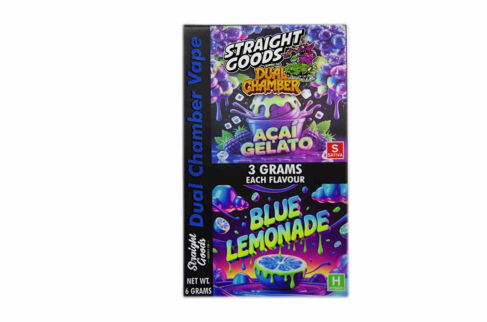 Straight Goods 6g Dual Chamber Vape – Acai Gelato + Blue Lemonade 3 Straight Goods 6g Dual Chamber Vape – Acai Gelato + Blue Lemonade