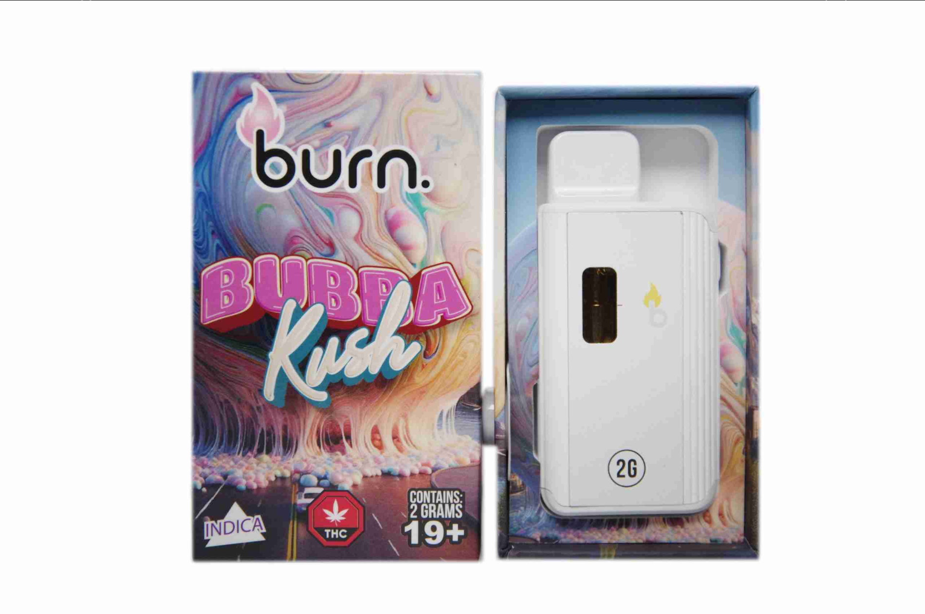 Burn Disposable Vape (2g) - Bubba Kush (Hybrid) 3 Burn Disposable Vape (2g) - Bubba Kush (Hybrid)