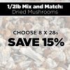 1/2lb Mix and Match Dried Mushrooms 1 mix match shrooms 1 2lb