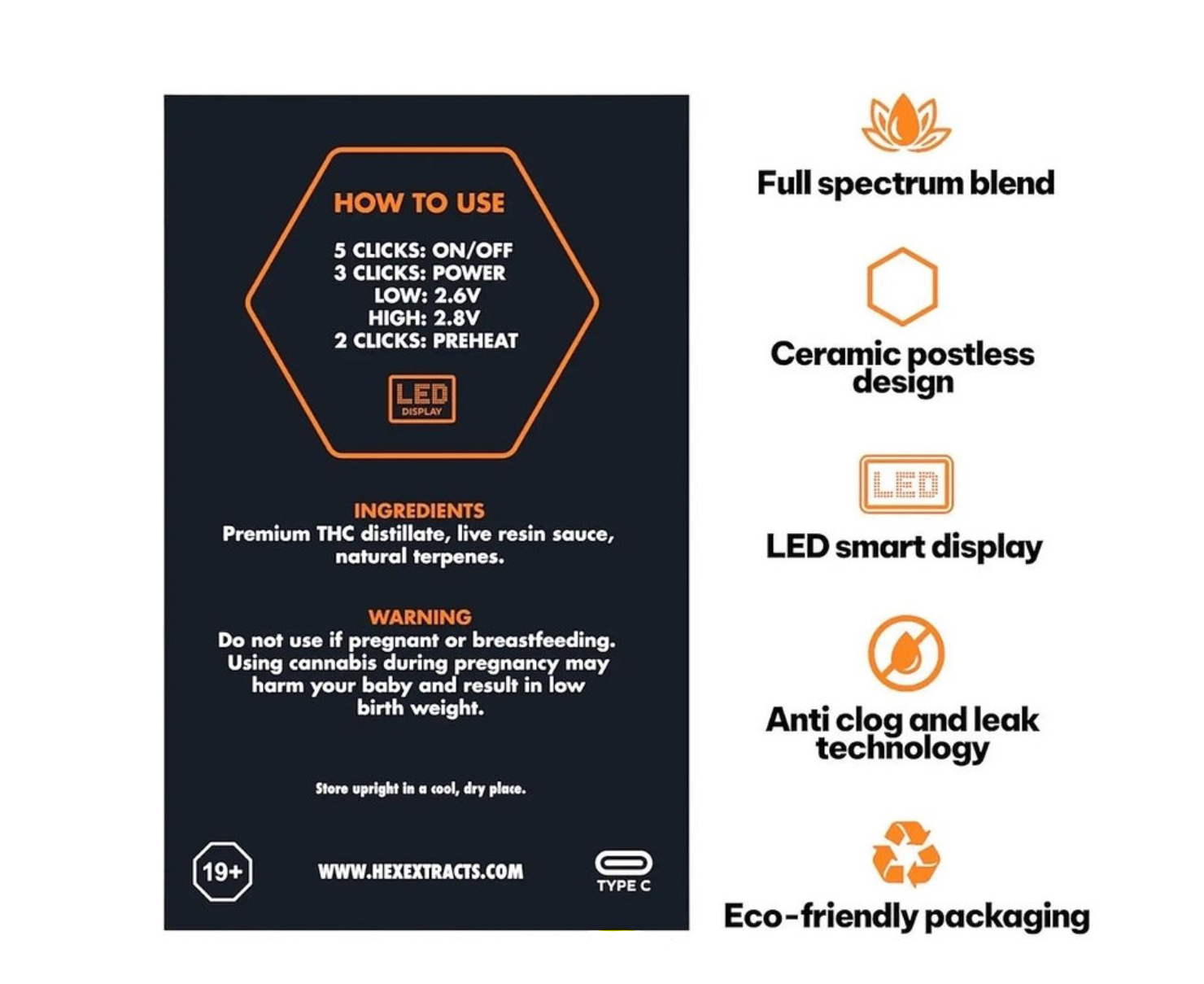 Hex Extracts Live Resin 2g Vape - Strawberry Jack (Sativa) 3 Hex Extracts Live Resin 2g Vape - Strawberry Jack (Sativa) - Image 2